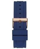 Guess Eclipse White Dial Blue Rubber Strap Watch for Women - GW0315L2