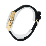 Guess Eclipse Multi Function Black Dial Black Rubber Strap Watch for Women - GW0315L1