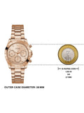 Guess Eclipse Rose Gold Dial Rose Gold Steel Strap Watch for Women - GW0314L3