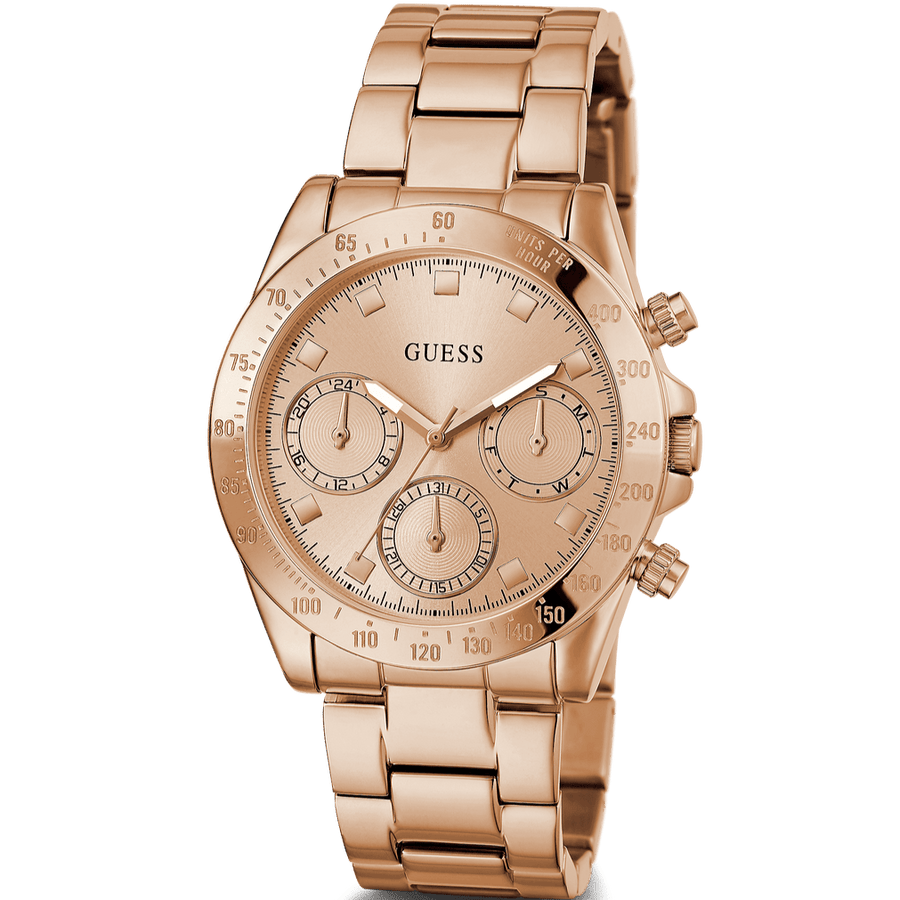 Guess Eclipse Rose Gold Dial Rose Gold Steel Strap Watch for Women - GW0314L3