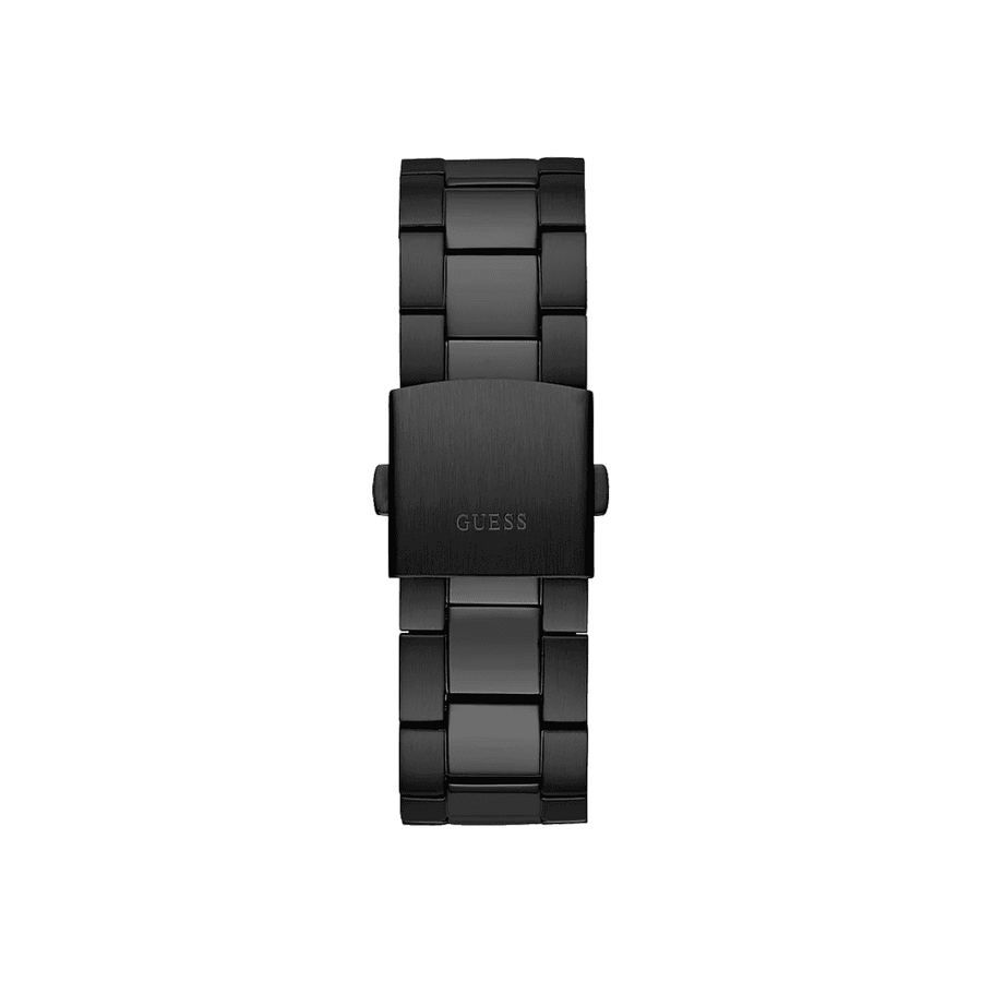 Guess Edge Chronograph Black Dial Black Steel Strap Watch For Men - GW0539G3