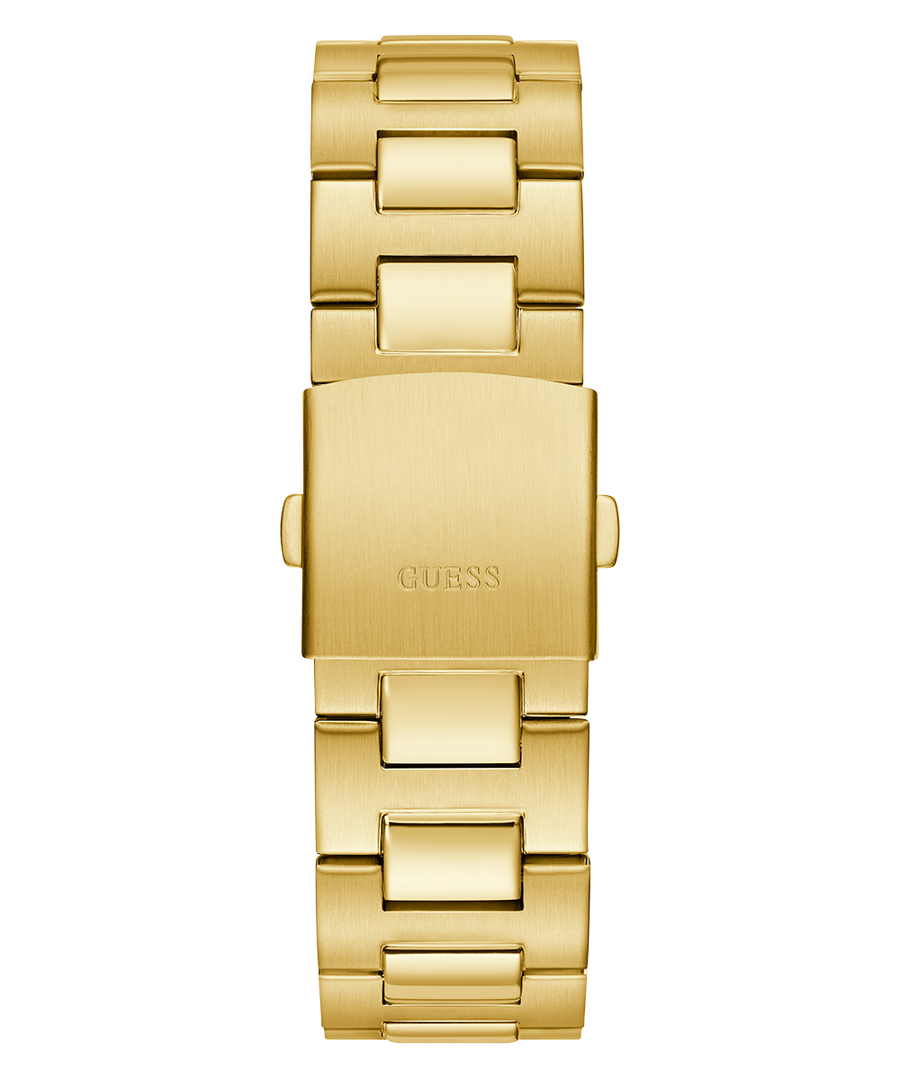 Guess Equity Multifunction Black Dial Gold Steel Strap Watch For Men - GW0703G5