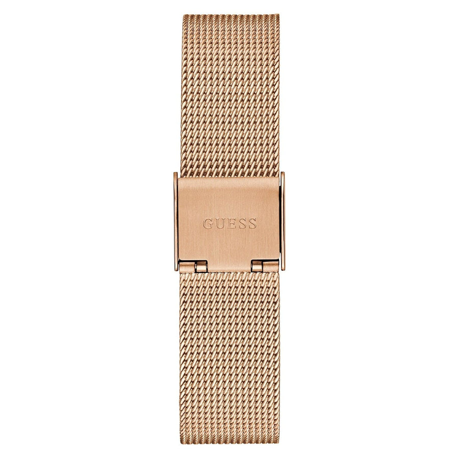 Guess Fame Diamonds Rose Gold Dial Rose Gold Mesh Bracelet Watch for Women - GW0508L3