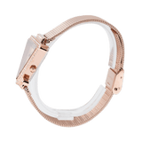 Guess Fame Diamonds Rose Gold Dial Rose Gold Mesh Bracelet Watch for Women - GW0508L3
