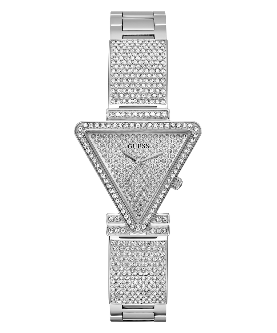 Guess Fame Quartz Crystals Silver Dial Silver Steel Strap Watch For Women - GW0644L1