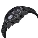 Guess Fleet Chronograph Black Dial Black Rubber Strap Watch for Men - W0971G1