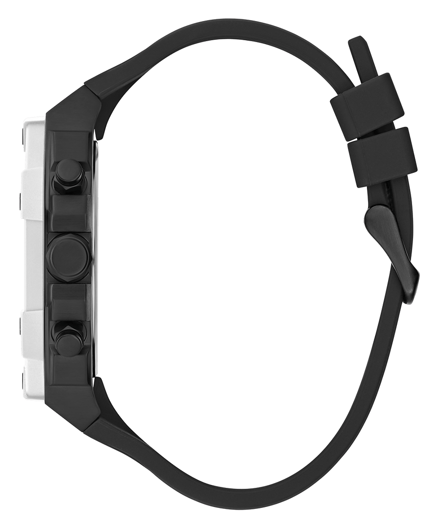 Guess Formula Chronograph Black Dial Black Silicone Strap Watch For Men - GW0579G1