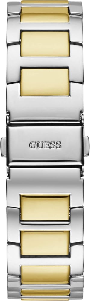 Guess Frontier Chronograph Crystals Gold Dial Two Tone Steel Strap Watch For Women - W1156L5