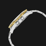 Guess Frontier Chronograph Crystals Silver Dial Two Tone Steel Strap Watch for Men - W0799G4