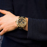 Guess Frontier Crystals Black Dial Black Silicone Strap Watch For Men - W1132G1