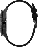 Guess Frontier Crystals Black Dial Black Silicone Strap Watch For Men - W1132G3