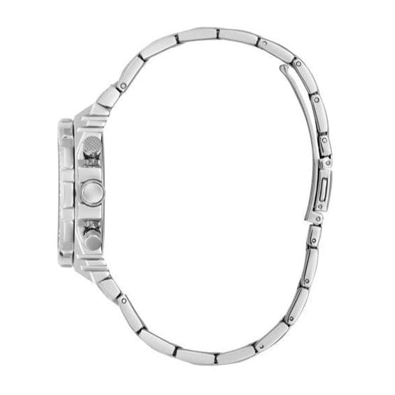 Guess Fusion Chronograph Crystals Silver Dial Silver Steel Strap Watch For Women - GW0552L1