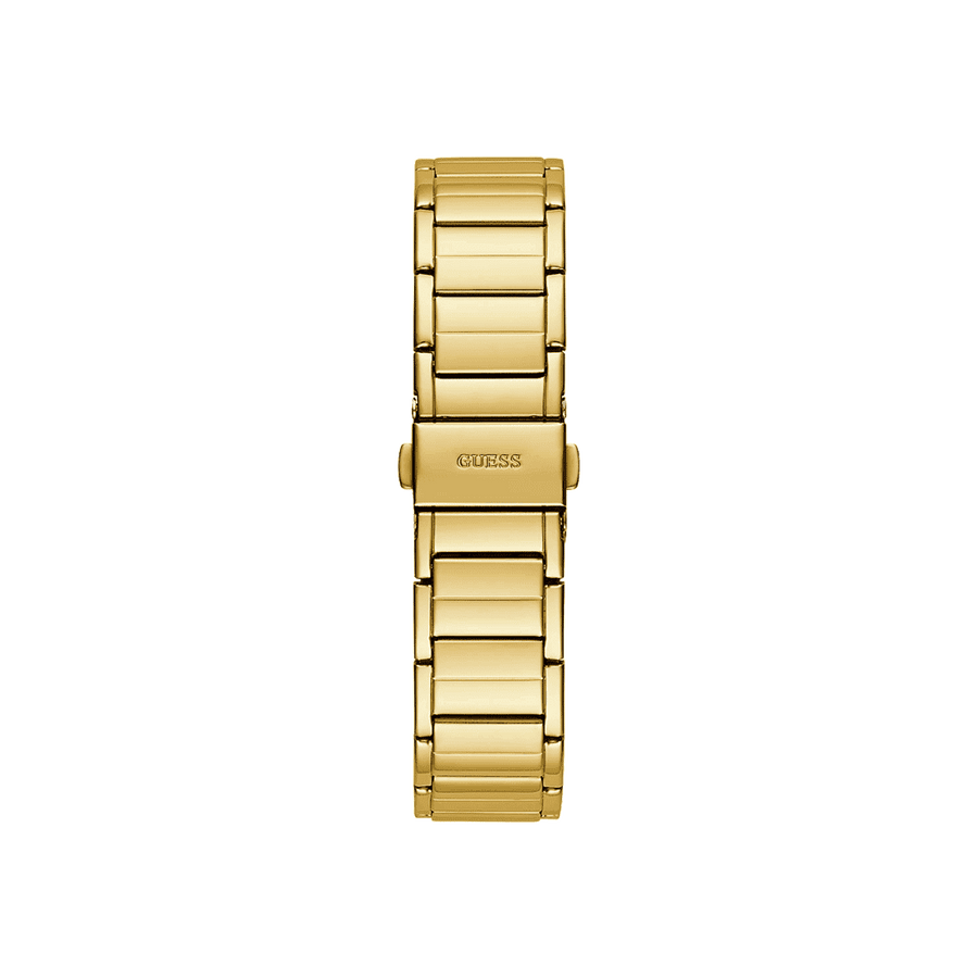 Guess Fusion Chronograph Gold Dial Gold Steel Strap Watch for Women - GW0552L2