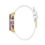 Guess Fusion Chronograph White Dial White Leather Strap Watch For Women - GW0553L2