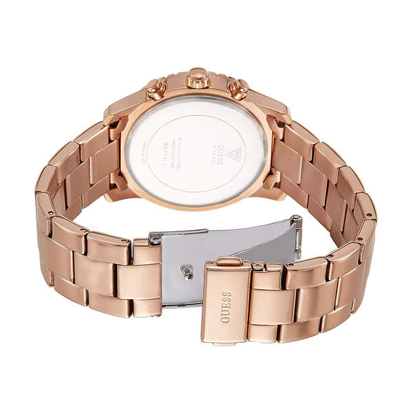 Guess G-Twist Rose Gold Dial Rose Gold Steel Strap Watch for Women - W1082L3