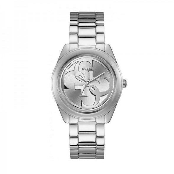 Guess G-Twist Silver Dial Silver Steel Strap Watch for Women - W1082L1