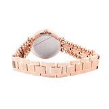 Guess Gala Diamonds Silver Dial Gold Steel Strap Watch for Women - GW0401L3