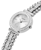 Guess Gala Diamonds Silver Dial Silver Steel Strap Watch for Women - GW0401L1