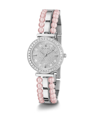 Guess Gala Diamonds Silver Dial Two Tone Steel Strap Watch for Women - GW0531L1