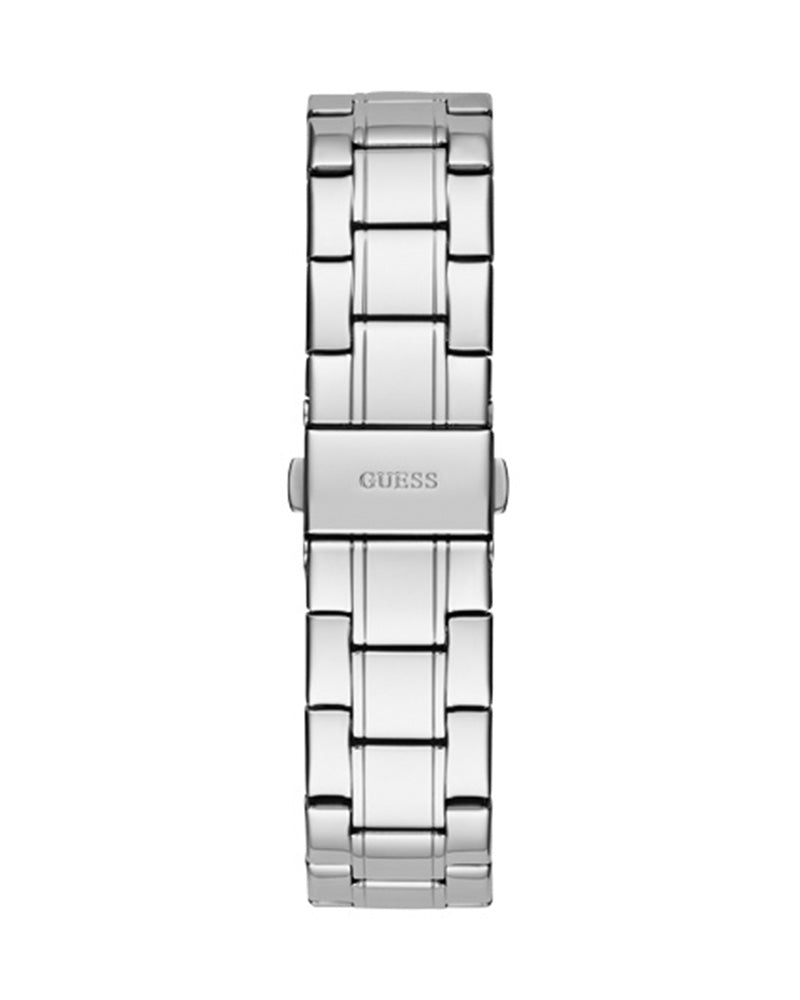 Guess Glitter Burst Diamonds Blue Dial Silver Steel Strap Watch for Women - GW0405L1