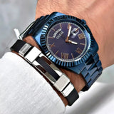 Guess Connoisseur Quartz Blue Dial Blue Steel Strap Watch For Men - GW0265G9