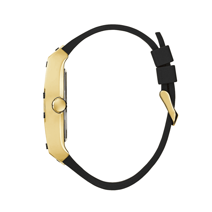 Guess Legend Black Dial Black Rubber Strap Watch For Men - GW0500G1