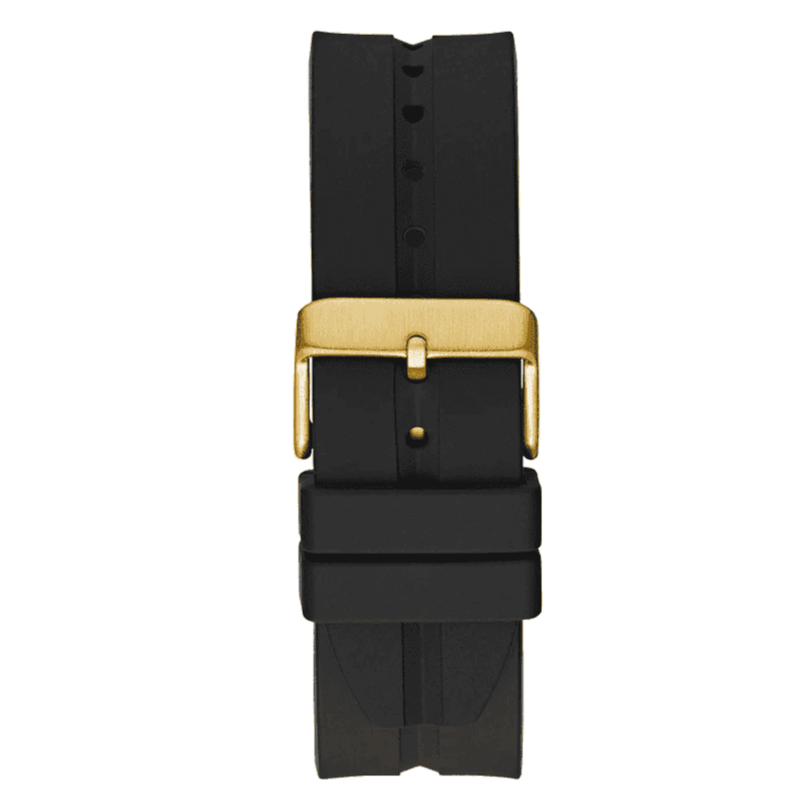 Guess Leo Multifunction Black Dial Black Silicone Strap Watch For Men - GW0637G2