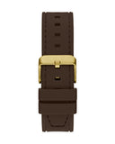 Guess Headline Chronograph Blue Dial Brown Silicone Strap Watch For Men - GW0571G5