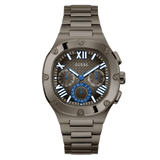 Guess Headliner Quartz Black Dial Grey Steel Strap Watch For Men - GW0572G5