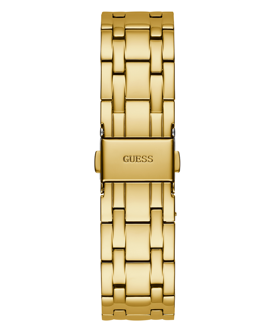 Guess Heiress Multifunction Diamonds Gold Dial Gold Steel Strap Watch for Women - GW0440L2