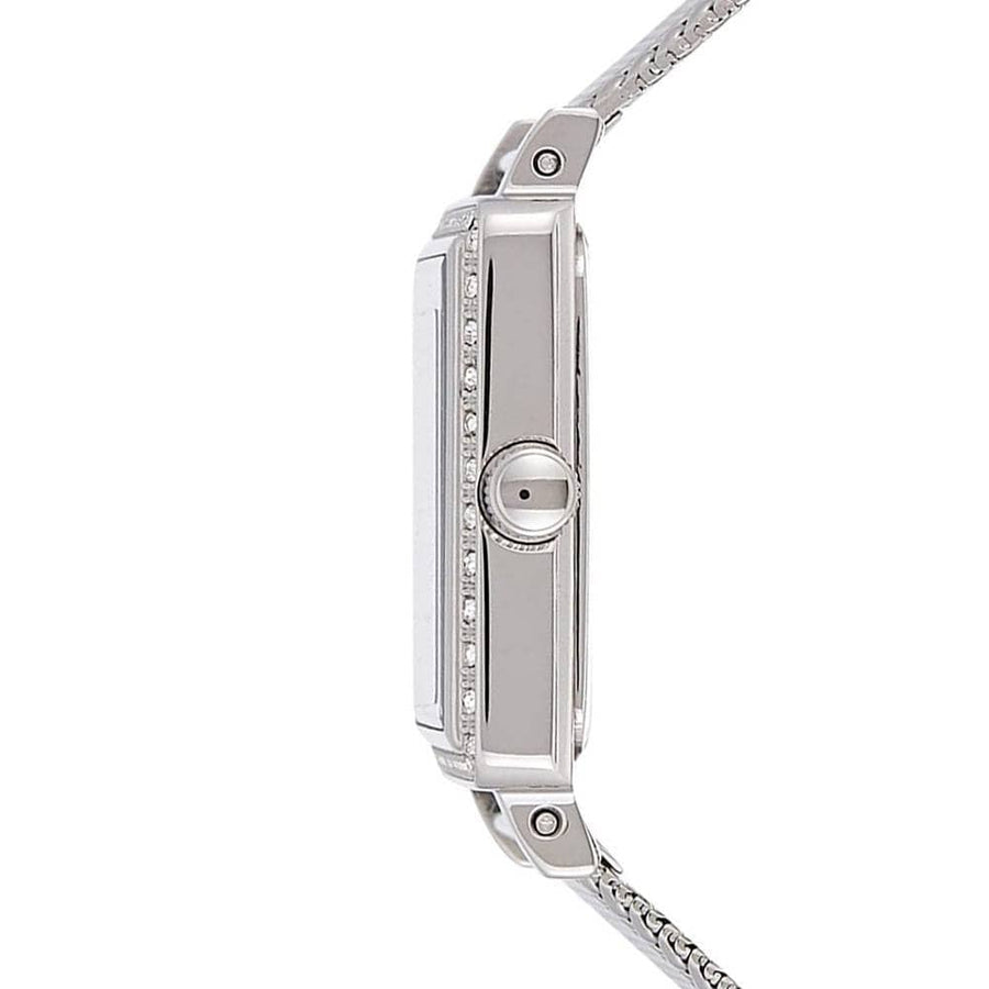 Guess Highline White Dial Silver Mesh Bracelet Watch For Women - W0826L1