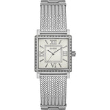 Guess Highline White Dial Silver Mesh Bracelet Watch For Women - W0826L1