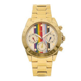 Guess Eclipse Multifunction Gold Dial Gold Steel Strap Watch for Women - GW0433L1