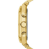 Guess Continental Gold Dial Gold Steel Strap Watch For Men - GW0260G4