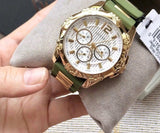 Guess Interpid 2 Golden Dial Two Tone Silicon Strap Watch For Women - W0325L5