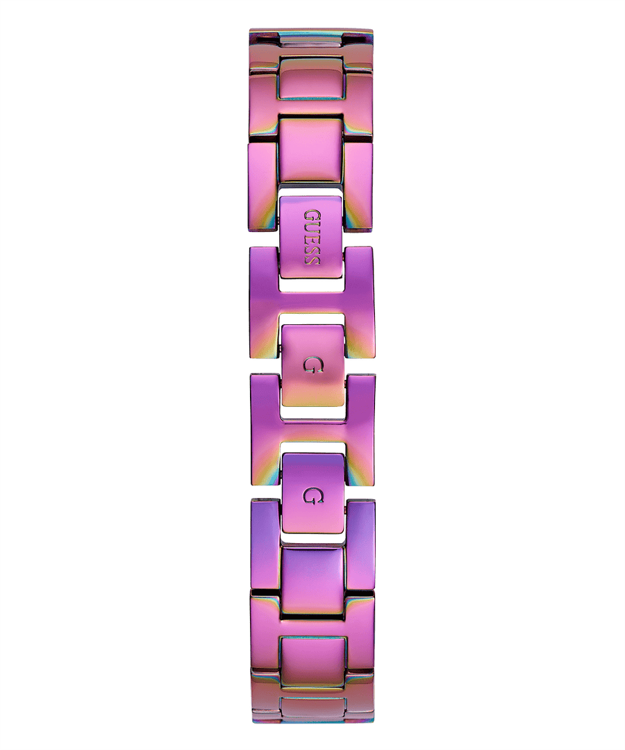 Guess Intricate Iridescent Crystals Purple Dial Purple Steel Strap Watch for Women - GW0401L4