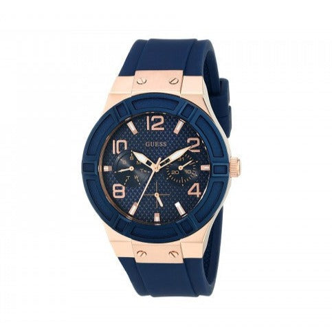 Guess Jet Setter Analog Quartz Blue Dial Blue Rubber Strap Watch For Women - W0571L1