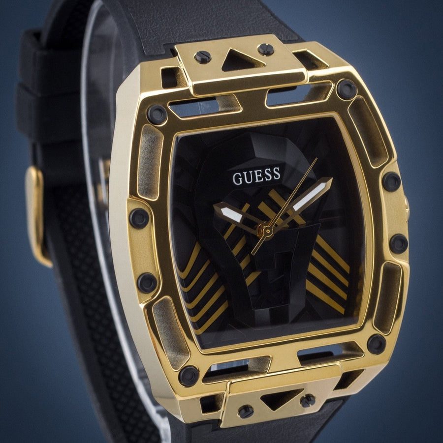 Guess Legend Black Dial Black Rubber Strap Watch For Men - GW0500G1