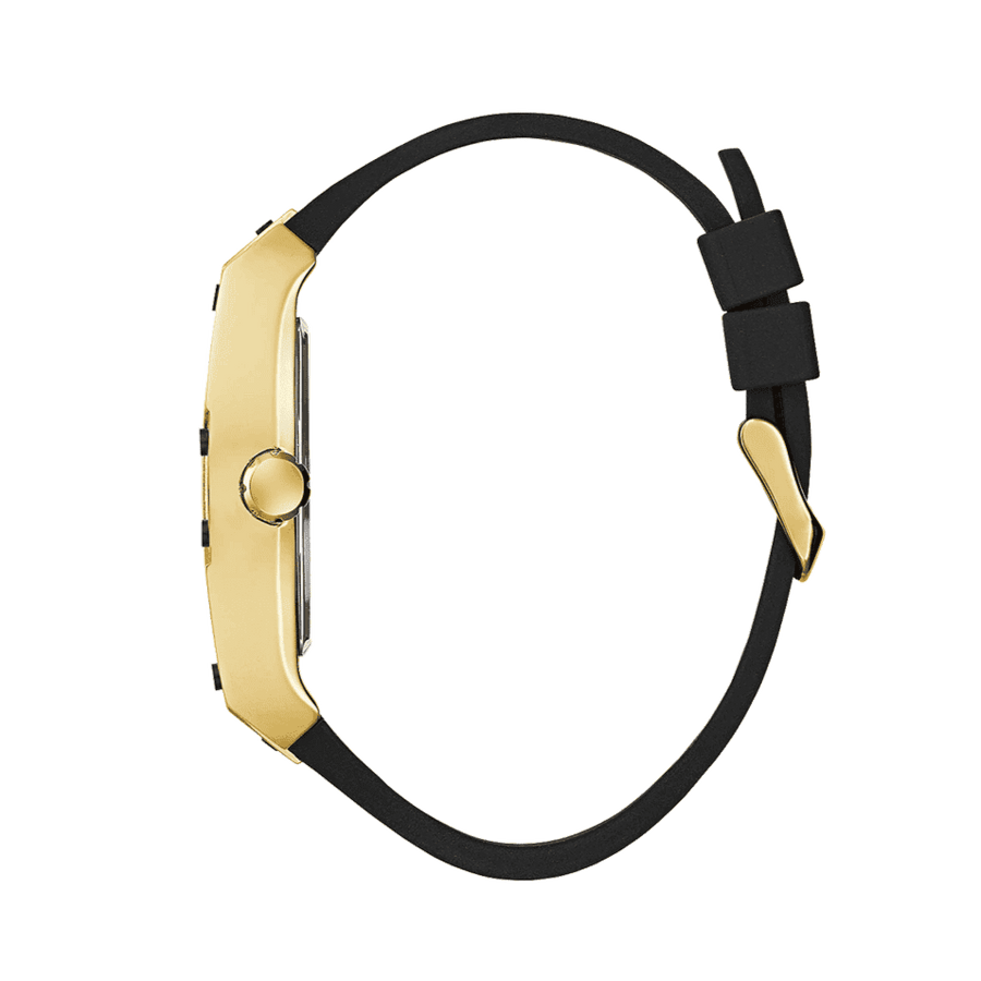 Guess Legend Black Dial Black Rubber Strap Watch For Men - GW0500G1