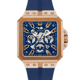 Guess Leo Chronograph Blue Dial Blue Silicone Strap Watch For Men - GW0637G3