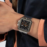 Guess Leo Chronograph Navy Blue Dial Blue Silicone Strap Watch For Men - GW0637G1