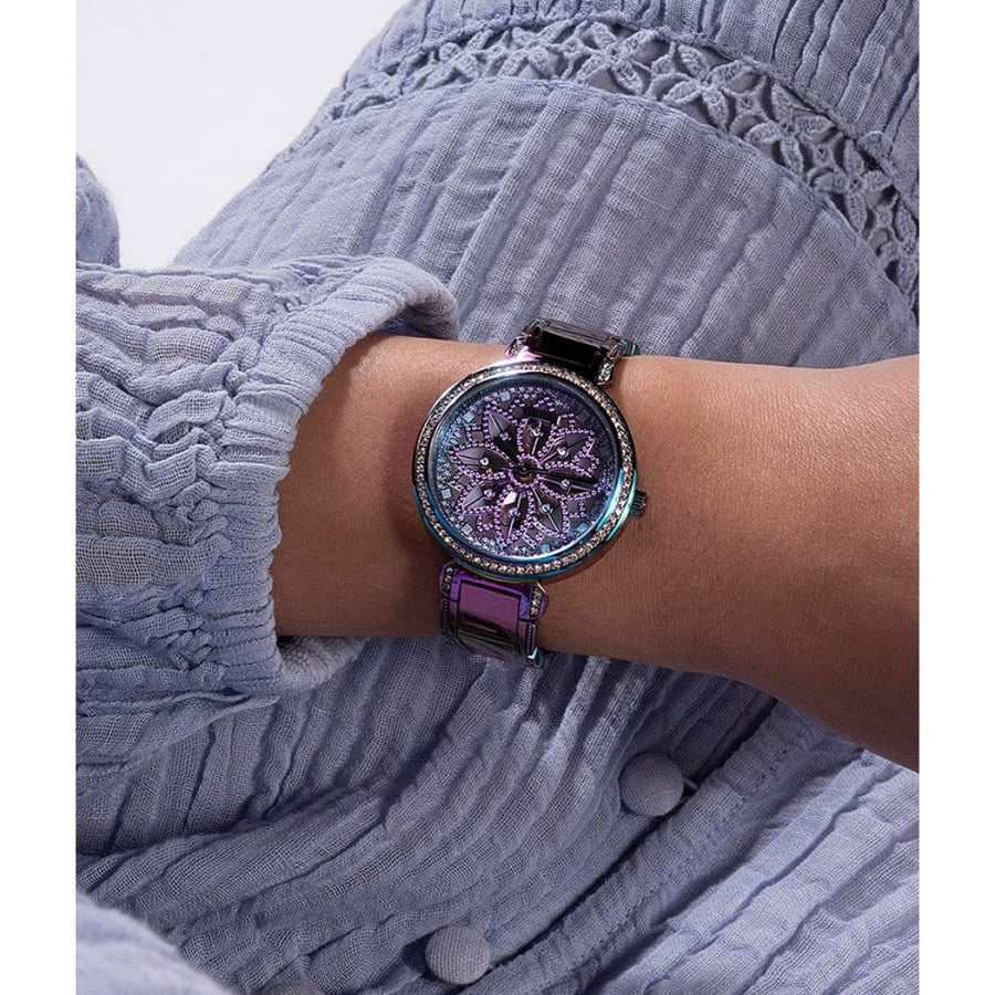 Guess Lily Analog Purple Dial Purple Steel Strap Watch For Women - GW0528L4