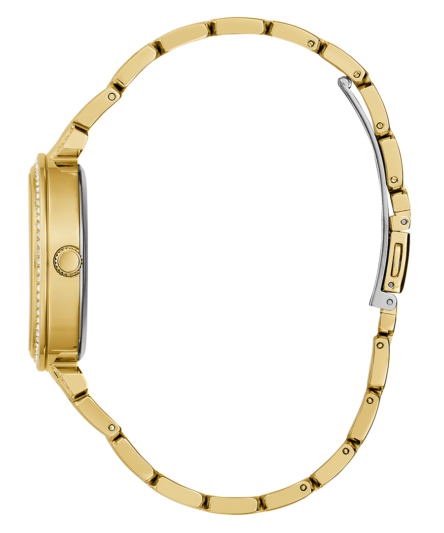 Guess Lily Quartz Gold Dial Gold Steel Strap Watch For Women - GW0528L2