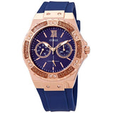 Guess Limelight Blue Dial Blue Silicone Strap Watch For Women - W1053L1