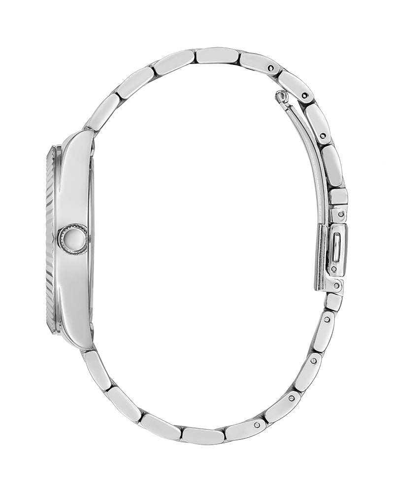 Guess Luna Silver Dial Silver Steel Strap Watch for Women - GW0308L1