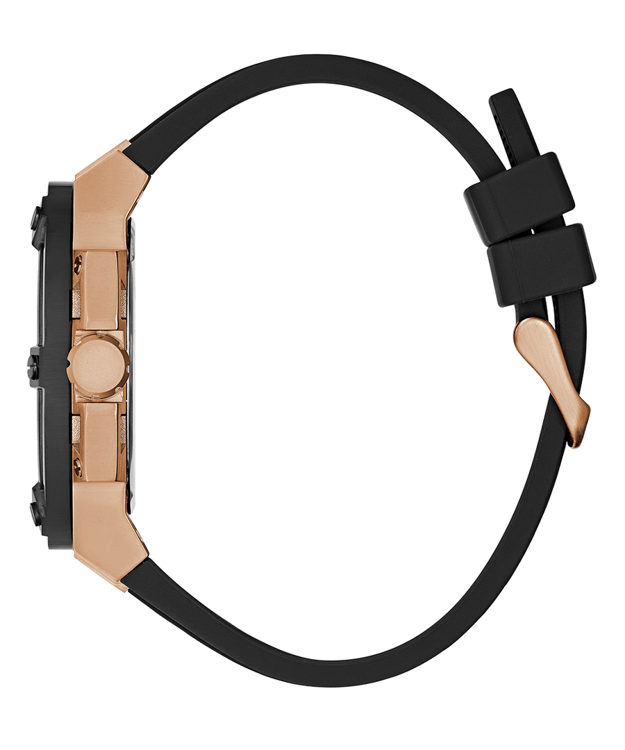 Guess Matrix Multifunction Black Dial Black Rubber Strap Watch For Men - GW0423G5