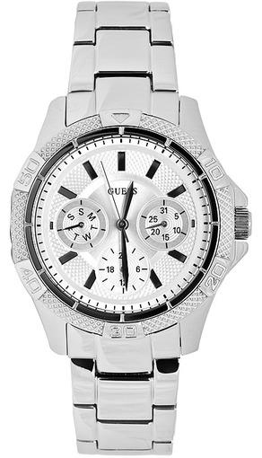 Guess Mini Phantom Silver Dial Silver Steel Strap Watch for Women - W0235L1