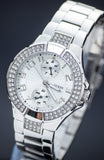 Guess Mini Prism Diamonds Silver Dial Silver Steel Strap Watch for Women - W12638L1