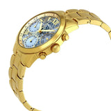 Guess Mini Sunrise Quartz Blue Dial Gold Steel Strap Watch For Women - W0448L6