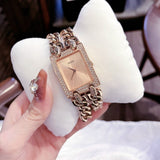 Guess Mod Heavy Metal Diamonds Rose Gold Dial Rose Gold Steel Strap Watch for Women - W0072L3